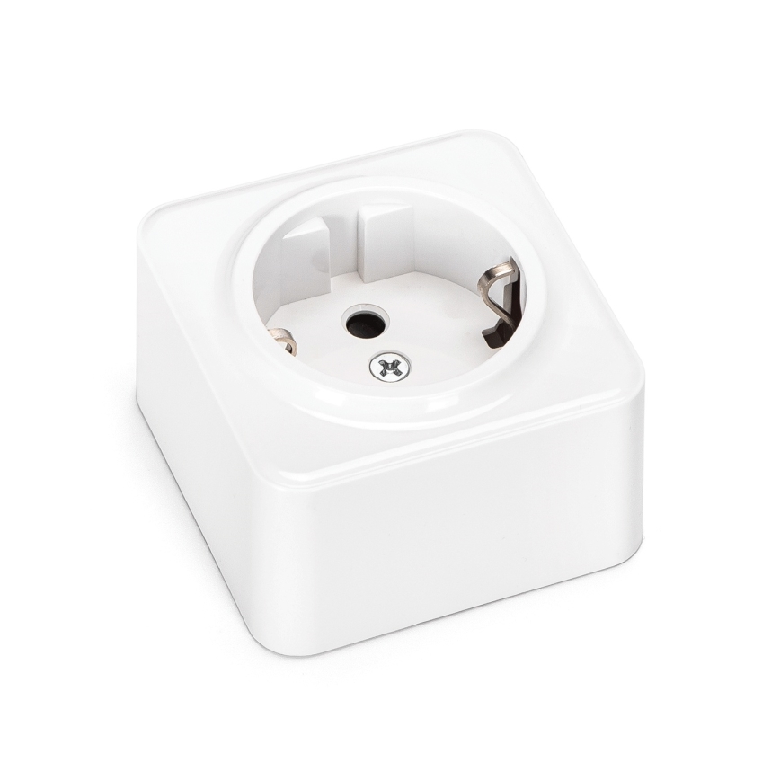 Aigostar - Priză de perete pentru locuință SCHUKO 250V, albă