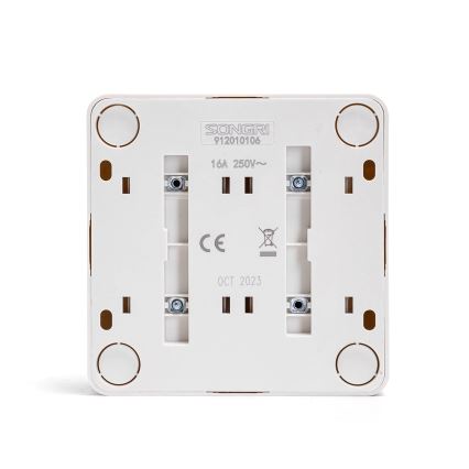 Aigostar - Priză de perete pentru uz casnic cu patru prize SCHUKO 250V albă