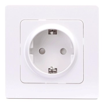 Aigostar - Priză de perete SCHUKO 250V cu ramă, albă