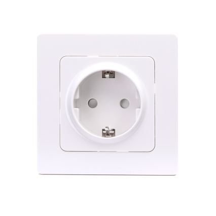 Aigostar - Priză de perete SCHUKO 250V cu ramă, albă