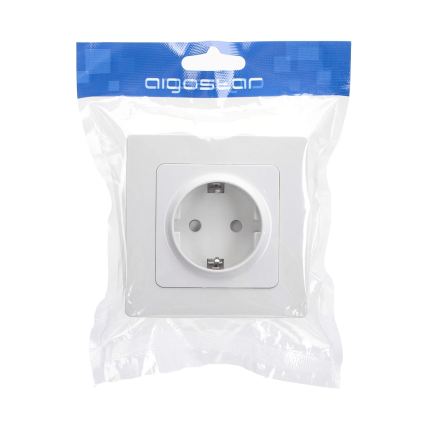 Aigostar - Priză de perete SCHUKO 250V cu ramă, albă