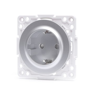 Aigostar - Priză de perete SCHUKO fără ramă 250V/16A, argintie