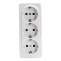 Aigostar - Priză de perete triplă SCHUKO 250V, albă