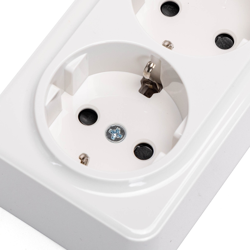 Aigostar - Priză de perete triplă SCHUKO 250V, albă