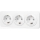 Aigostar - Priză de perete triplă SCHUKO cu ramă, 250V/16A, albă
