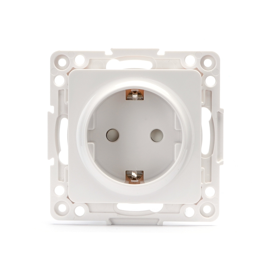 Aigostar - Priză de uz casnic fără ramă SCHUKO 250V albă