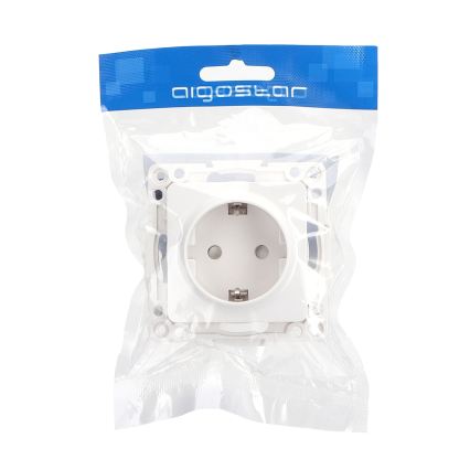 Aigostar - Priză de uz casnic fără ramă SCHUKO 250V albă