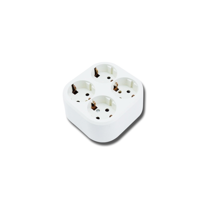 Aigostar - Priză de uz casnic SCHUKO, 4 prize, 250 V / 16 A