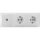 Aigostar - Priză Ethernet și 2 prize SCHUKO cu ramă albă