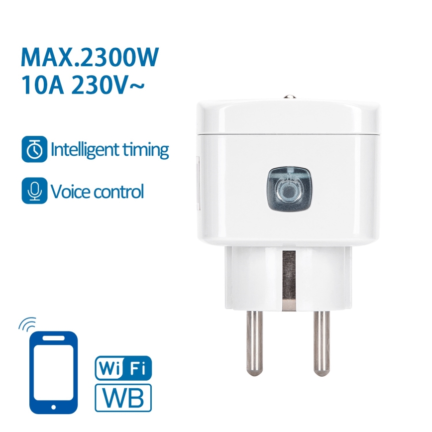 Aigostar - Priză inteligentă E, 2300 W, Wi‑Fi Tuya