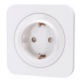 Aigostar - Priză SCHUKO de perete cu ramă, 250V/16A, albă