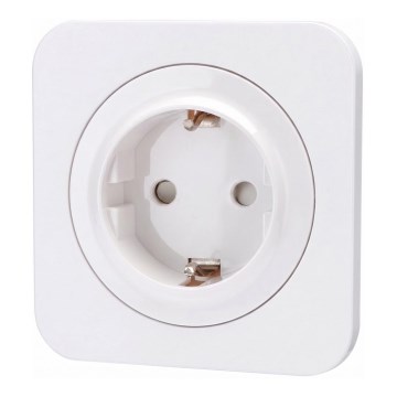 Aigostar - Priză SCHUKO de perete cu ramă, 250V/16A, albă