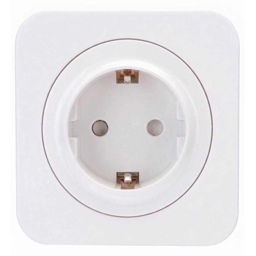 Aigostar - Priză SCHUKO de perete cu ramă, 250V/16A, albă