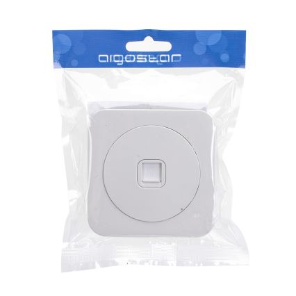 Aigostar - Priză telefonică cu ramă albă