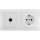 Aigostar - Priză TV și SCHUKO 230 V cu ramă, albă