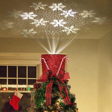 Aigostar - Proiector de Crăciun LED cu fulgi de zăpadă LED/5W/230V alb rece roșu