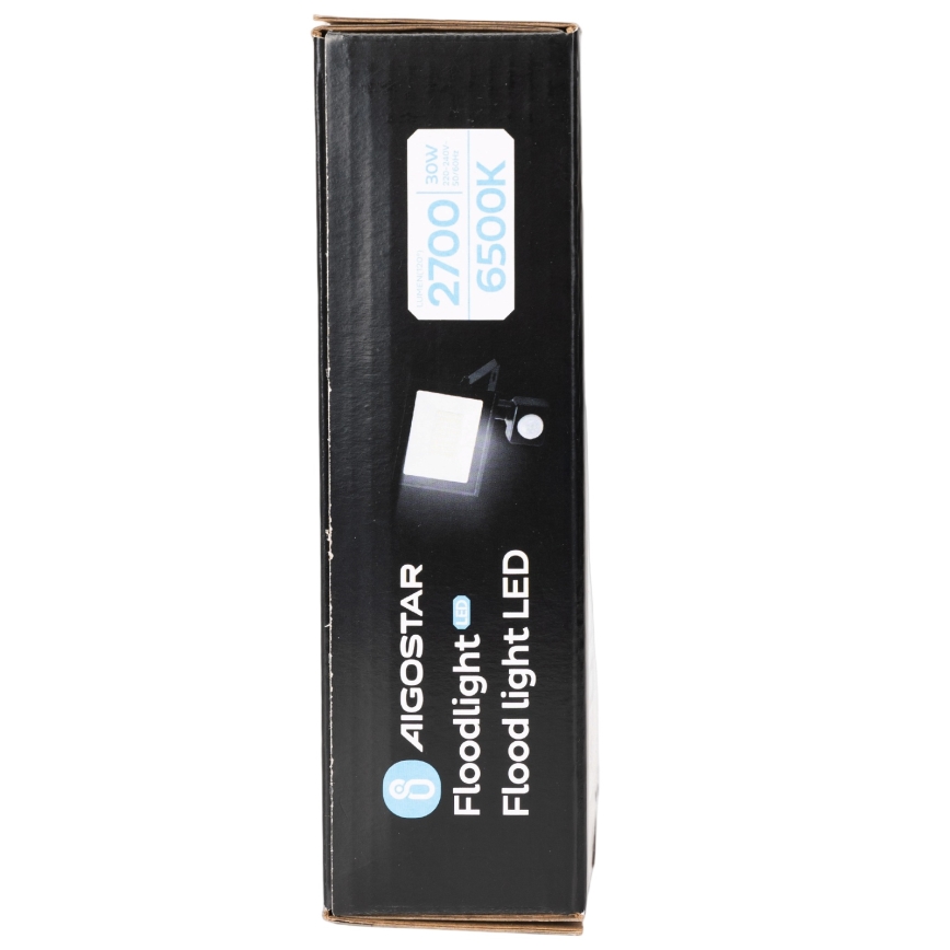 Aigostar - Proiector LED cu senzor, 30 W, 230 V, 6500 K, IP65
