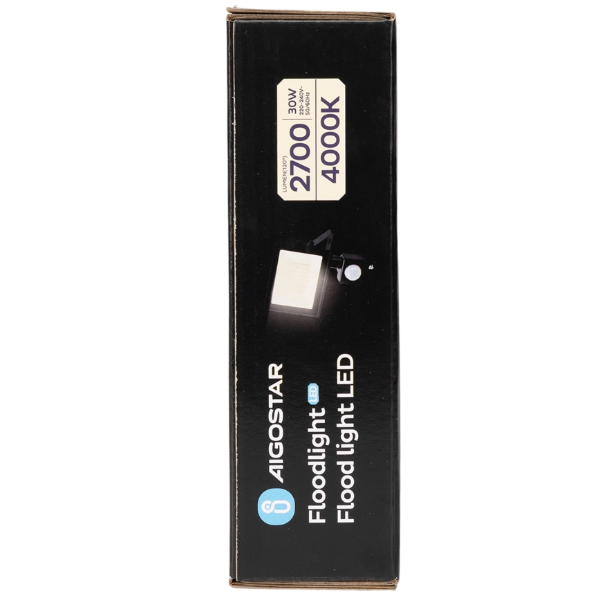 Aigostar - Proiector LED cu senzor LED/30W/230V 4000K IP65