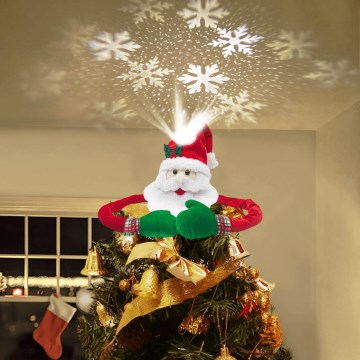 Aigostar - Proiector LED de Crăciun cu fulgi de zăpadă LED/5W/230V alb rece Santa Claus