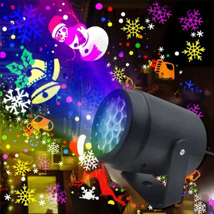 Aigostar - Proiector LED de Crăciun cu fulgi de zăpadă LED/5W/230V multicolor