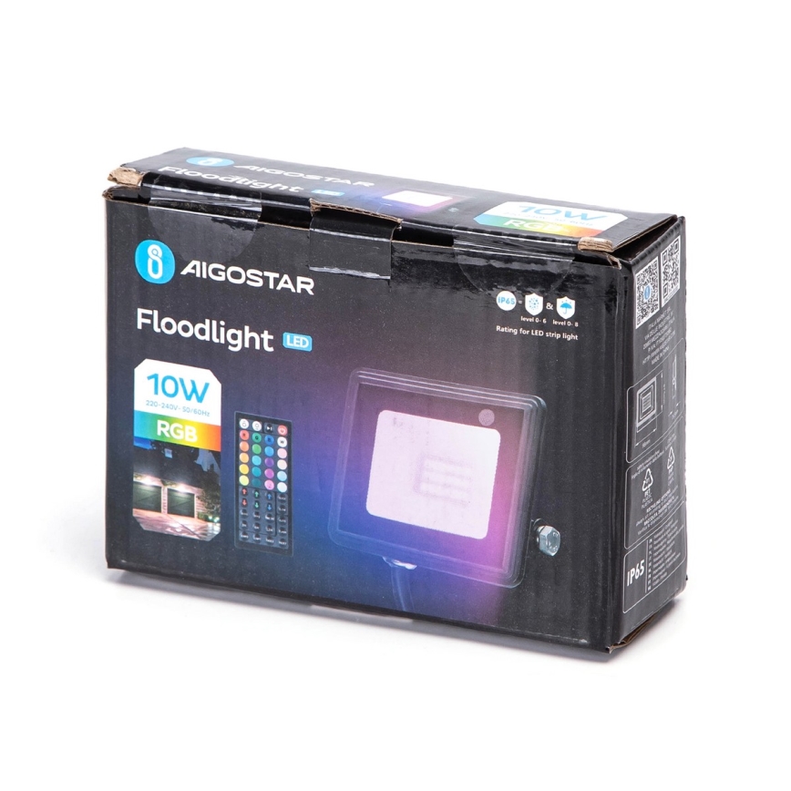 Aigostar - Proiector LED RGBW reglabil/10W/230V IP65 + telecomandă