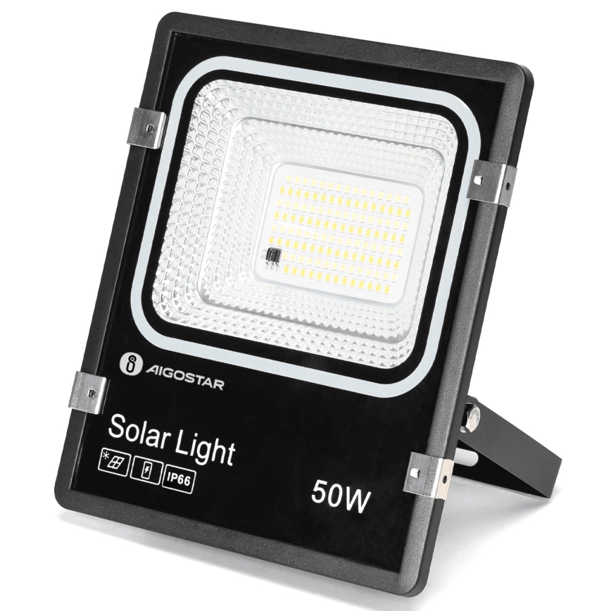 Aigostar - Proiector solar LED reglabil/50W/3,2V 1200mAh 3000K/4000K/6500K IP66 + cu telecomandă