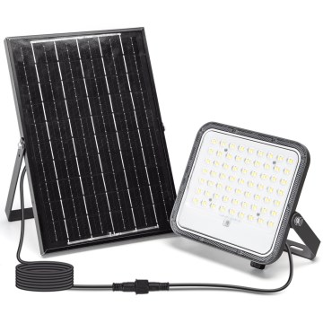 Aigostar - Proiector solar LED reglabil/100W/3,4V 3000/4000/6500K IP66 8000 mAh + telecomandă