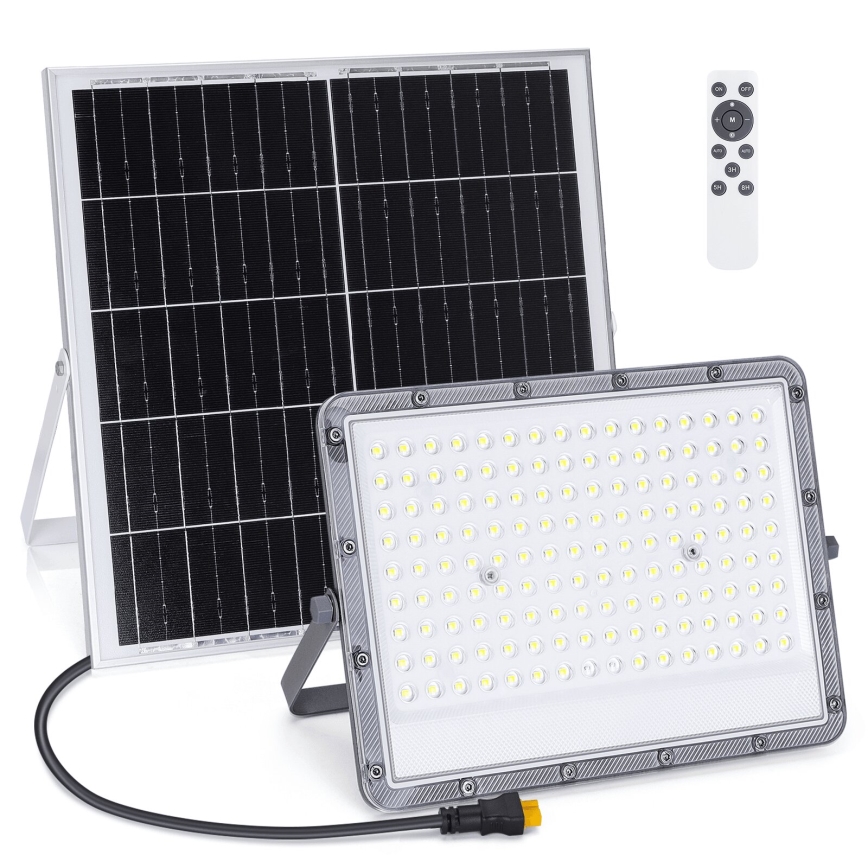 Aigostar - Proiector solar LED reglabil LED/200W/3,2V IP65 20000 mAh + telecomandă