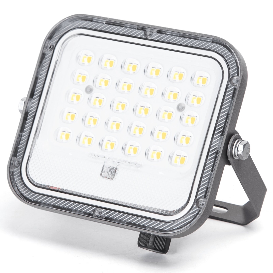 Aigostar - Proiector solar LED cu reglare a intensității, 50 W, 3,4 V, 3000/4000/6500 K, IP66, 4000 mAh + telecomandă