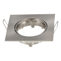 Aigostar - Ramă pentru corp de iluminat încastrat GU10 8,2x8,2 cm crom mat