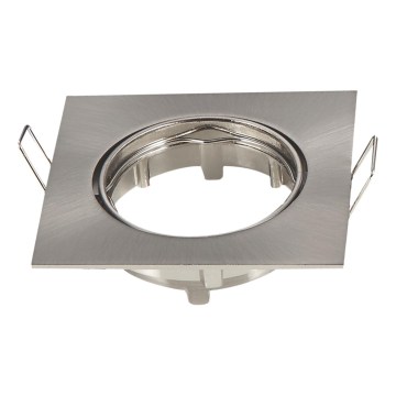 Aigostar - Ramă pentru corp de iluminat încastrat GU10 8,2x8,2 cm crom mat