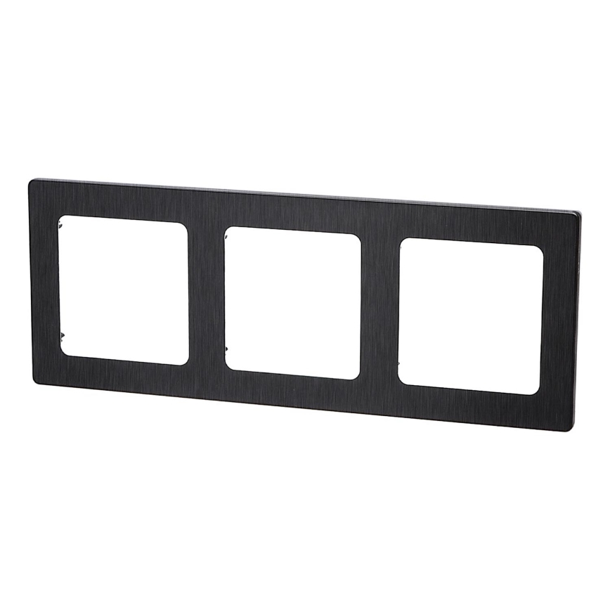 Aigostar - Ramă triplă din aluminiu, neagră