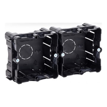 Aigostar - Set 2x cutii de montaj pentru montare încastrată, negre