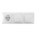 Aigostar - Set 2x întrerupător de perete cu priză 1x16A/250V SCHUKO
