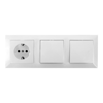 Aigostar - Set 2x întrerupător de perete cu priză 1x16A/250V SCHUKO