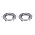 Aigostar - Set 2x rame pentru spoturi încastrate GU10, diametru 8 cm, crom lucios