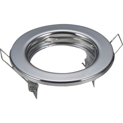 Aigostar - Set 2x rame pentru spoturi încastrate GU10, diametru 8 cm, crom lucios