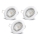 Aigostar - Set 3x spot LED încastrat, 1x GU10/4,5W/230V/3000K, alb