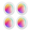 Aigostar - Set 4x spoturi încastrate LED RGBW MESH, dimerizabile, LED 18W, 230V, 2700K–6500K, Ø 23 cm