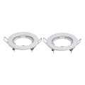 Aigostar - Set de 2 rame pentru spot încastrat GU10 Ø 8 cm, alb