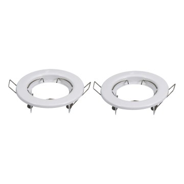 Aigostar - Set de 2 rame pentru spot încastrat GU10 Ø 8 cm, alb