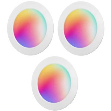 Aigostar - Set de 3 spoturi LED RGBW MESH, reglabile, încastrate LED/15W/230V 2700K-6500K Ø17 cm