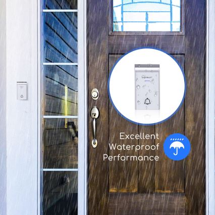 Aigostar - Sonerie fără fir pentru priză 230V/12V IP44 albă
