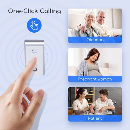 Aigostar - Sonerie fără fir pentru priză 230V/12V IP44 albă