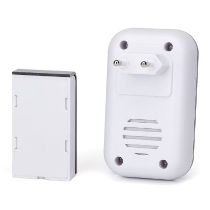 Aigostar - Sonerie wireless de priză 230V/12V IP44 argintie