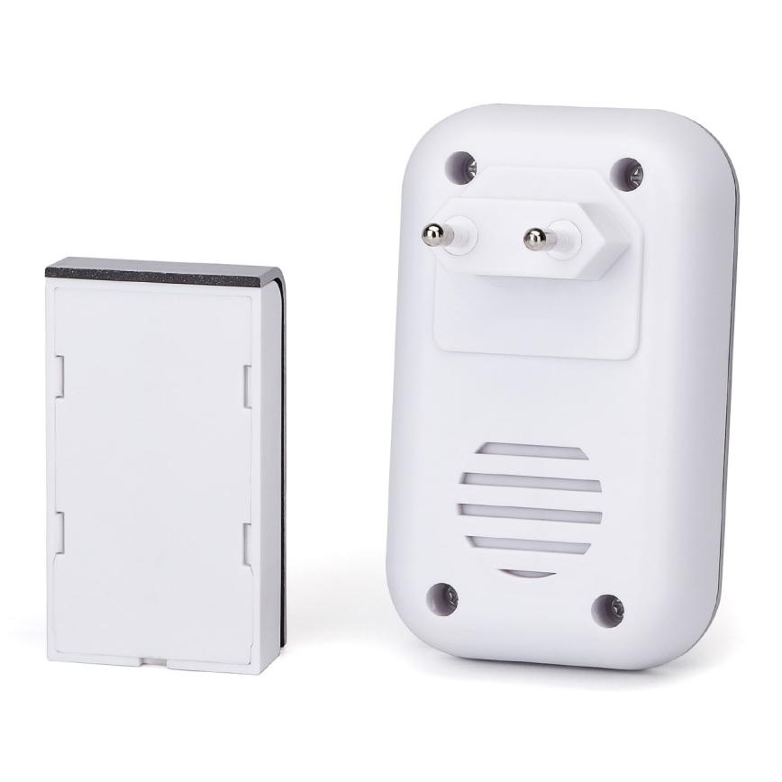 Aigostar - Sonerie wireless de priză 230V/12V IP44 argintie