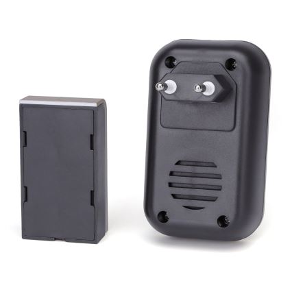 Aigostar - Sonerie wireless pentru priză 230V/12V IP44, negru