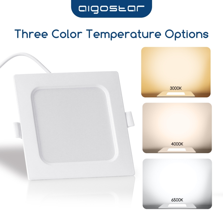 Aigostar - Spot încastrat LED/6W/230V 6500K 12x12 cm alb