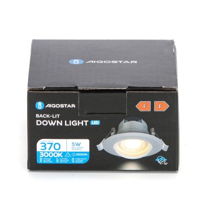 Aigostar - Spot LED încastrat LED/5W/230V 3000K Ø 8,5 cm alb