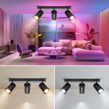 Aigostar - Spot LED RGBW dimabil MESH 3xLED/4,9W/230V 2700-6500K alb + telecomandă